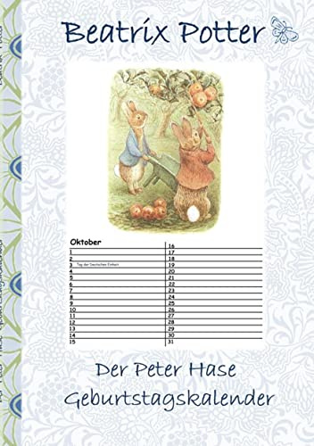 Der Peter Hase Geburtstagskalender: Immerwährender Kalender mit Motiven von Peter Hase