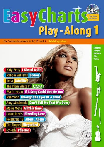 Easy Charts Play-Along: Die größten Hits spielerisch leicht gesetzt. Band 1. C/Eb/Bb-Instrument. Spielbuch.