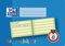 Oxford 100050105 Heft, A5 quer mit gelbem Mittelband, 16, robuster, abwischbarer Deckel