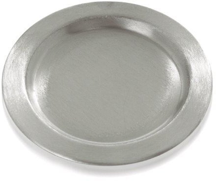 Kerzenhalter Dekoteller, Durchmesser 140 mm, Silber für Taufkerzen, Kommunionskerzen, Konfirmationskerzen, Hochzeitskerzen