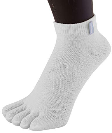 TOETOE - Men, Women Essential/Everyday Stretchy Anklet Soft Cotton Seamless Plain/Stripy Toe Socks, Hygienic, Breathable