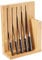 ZWILLING Pro Messerblock,6-tlg., Bambusblock, Messer aus rostfreiem Spezialstahl, 3-Nieten-Design, 125 x 275 x 380 mm, Schwarz