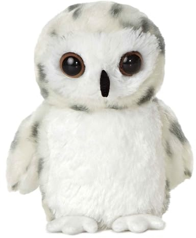 Aurora® Adorable Mini Flopsie™ Snowy Owl Stuffed Animal - Mini Companions Ready for Playful Adventures - for Kids All Ages, Toddlers, Adults, and Families - White 7 Inches