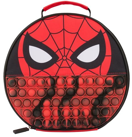Marvel Spider-Man Sensory Pop It Lunch Bag by Polar Gear – Lightweight & Durable with Wipe-Clean Lining, Insulated to Keep Food Fresh, Cool Bag with Zip Closure – Ideal for School or Trips