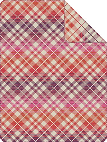 Ibena Wohndecke rot/beige Größe 150x200 cm