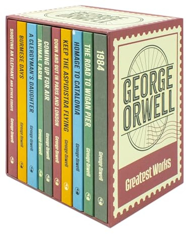 The Greatest Works Of George Orwell 10 Books Hardback Collection: (1984, Animal Farm, The Road To Wigan Pier, Homage To Catalonia, Keep The Aspidistra Flying, Down And Out In Paris And London)