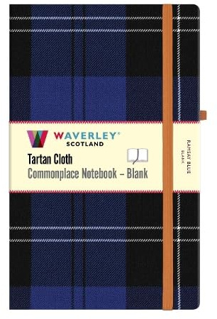 Ramsay Blue Tartan Blank Hardback Notebook: Large 21 x 13cm: Waverley Scotland Tartan Cloth Commonplace Notebook (Waverley Scotland Tartan Cloth Commonplace Notebooks)