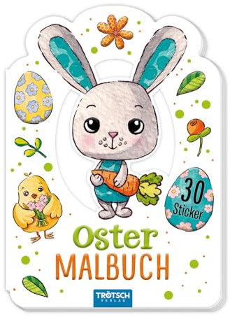 Trötsch Malbuch Ostern Mini-Ostermalbuch mit Stickern: Stickermalbuch Malbuch