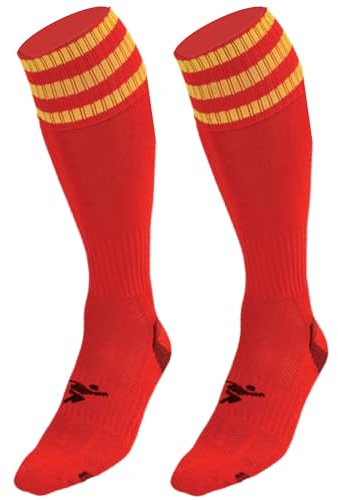 PT 3 Stripe Pro Football Socks LBoys Red/Yellow