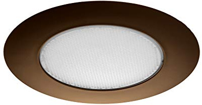 Nicor - Binari di illuminazione per binari Mascherina doccia con lente Albalite 6 Inches Bronzo lucidato a olio.