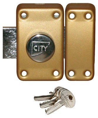 City - Verrou de securite ou de surete city 25-coloris laiton varie - Type.Bouton - Cyl. ext. mm.45 -