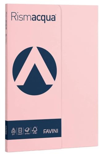 Favini Rismacqua Klein A4 50 Blatt 200gr/qm Rosa 10 Rosa