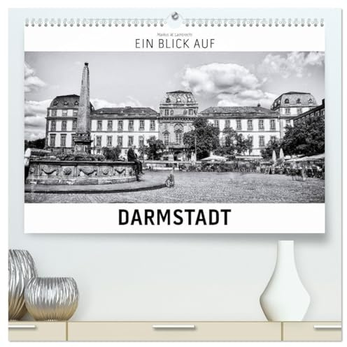 Ein Blick auf Darmstadt (hochwertiger Premium Wandkalender 2026 DIN A2 quer), Kunstdruck in Hochglanz: Ein ungewohnter Blick auf Darmstadt in harten Schwarz-Weiß-Bildern. (CALVENDO Orte)