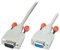 LINDY 31518 RS232 Verlängerungskabel 9 pol. Sub-D Stecker an 9 pol. Sub-D Kupplung, 1:1, 0,5m Grau