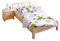 TiCAA Einzelbett Doppelbett Gästebett, Merci für Schlafzimmer, Kinderzimmer Kiefer Massivholz Bettgestell 90 x 200 cm