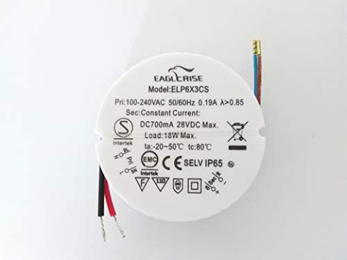 █►Eaglerise ELP6X3CS LED Trafo - 700mA 6x3 Watt High Power LEDs IP65 Wasserfest