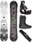 Airtracks Herren Snowboard Set Freestyle Freeride Wide Board Akasha Wide 162 - Snowboard Bindung Master - Softboots Master QL 45 - SB Bag