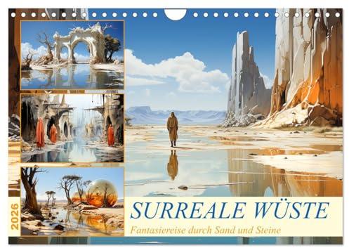Surreale Wüste (Wandkalender 2026 DIN A4 quer), CALVENDO Monatskalender: Surreale fantastische malerische Wüstenlandschaften - KI generiert (CALVENDO Natur)