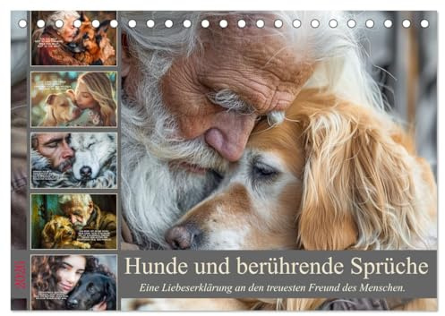 Hunde und berührende Sprüche (Tischkalender 2026 DIN A5 quer), CALVENDO Monatskalender: Zwölf Monate voller Hundeillustrationen und inspirierender ... und Ihren Alltag erhellen! (CALVENDO Tiere)