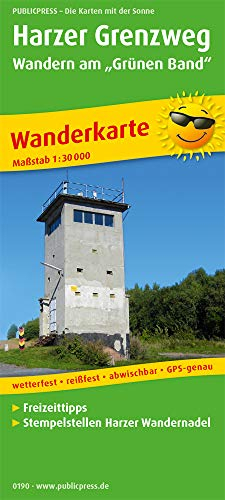 Harzer Grenzweg - Wandern am Grünen Band: Wanderkarte mit Ausflugszielen, Einkehr- & Freizeittipps, wetterfest, reissfest, abwischbar, GPS-genau. 1:30000 (Wanderkarte: WK)