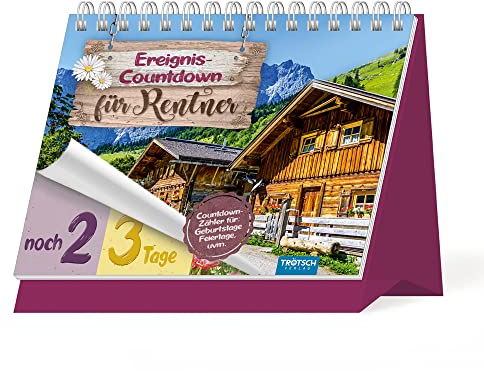 Trötsch Event-Countdown Ereignis-Countdown für Rentner: Countdown- Kalender Aufstellkalender Tischkalender