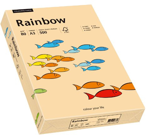 Papyrus 88042500 Drucker-/Kopierpapier bunt, Bastelpapier Rainbow: 80 g/m², A3, 500 Blatt, Matt, Farbe - Lachs