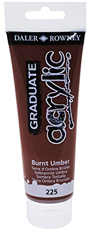 Daler-Rowney GA123120225 Graduate Acrylic Paint 120ml Burnt Umber
