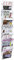 Alba - Présentoir Mural - Fil Métal - 7 Compartiments A4 - 25 x 112 cm - Porte Revues - Porte Journaux - Porte Document - Vintage - Design - DDFIL7M