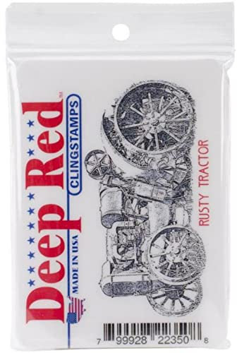 Deep Red Stamps Haftstempel Rusty Traktor, 3 x 404270