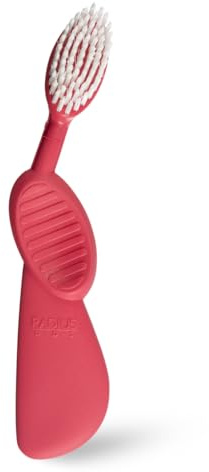 Radius Flexible Zahnbürste, BPA-frei und ADA-akzeptiert, entwickelt, um die Gesundheit des Zahnfleisches zu verbessern und Zahnfleischprobleme zu reduzieren, rechte Hand, 1 Stück, Rosa