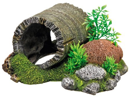 Nobby Aqua Ornaments HOLZTUNNEL mit Pflanzen, 18,5 x 15,5 x 9 cm, 1 Stück