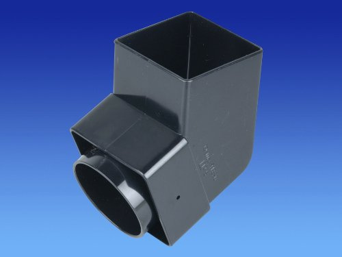 Wavin OSMA 4T826 Black Offset Bend/Elbow - Spigot for 61mm Square downpipes