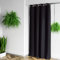 HomeMaison HM6913351 Rideau Occultant Ignifugé M1 Polyester Noir 140 x 260 cm