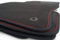 Fußmatten passgenau für Golf 7 VII & Golf 8 VIII Velours Automatten Premium Matten Autoteppich Schwarz 4-teilig Zierband Rot