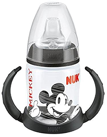 NUK First Choice+ Sippy Cup, Leak-Proof Design with Soft Silicone Spout, 6-18 Months, 150ml, Disney Mickey Mouse, 1 Count