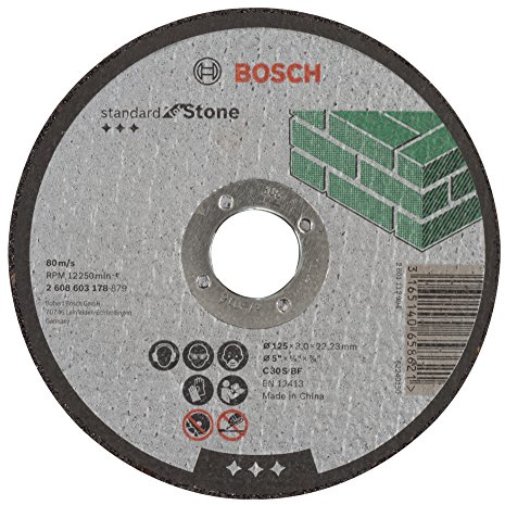 Bosch 1x PRO Stone Longlife Cutting Disc for Small Angle Grinder and Bore 22.23 mm (for Hollow brick building block, Marble, Ø 125 mm, Professional Accessory Small Angle Grinder)