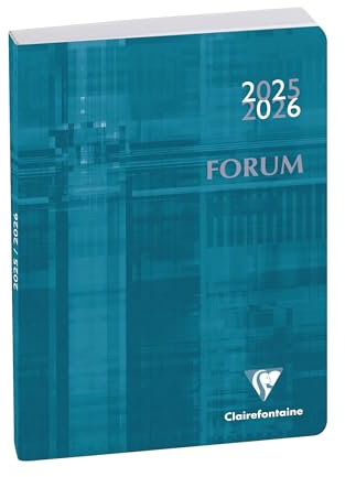 Exacompta - 184073E - Agenda journalier Forum Métric - 12 x 17 cm - Août 2025 à juillet 2026 - Coloris bleu canard