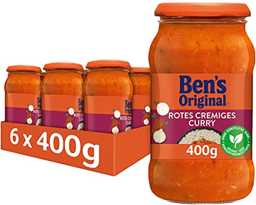 BEN’S ORIGINAL Sauce Rotes Cremiges Curry, 6 Gläser (6x 400g)
