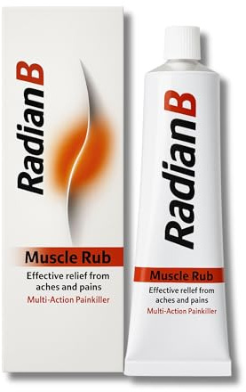 Radian B Muscle Rub 40g, Multi-Action Painkiller, Effective Relief From Aches and Pains Including Muscle Stiffness, Joint Pain, Bruising and Sprains