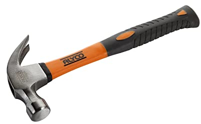 Alyco 170140 HR 170140-Martillo Carpintero Mango Fibra de vidrio, 0 V, Nero, 450 gr
