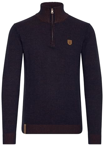 Indicode IDNathen Herren Strickpullover Troyer Feinstrick Pullover