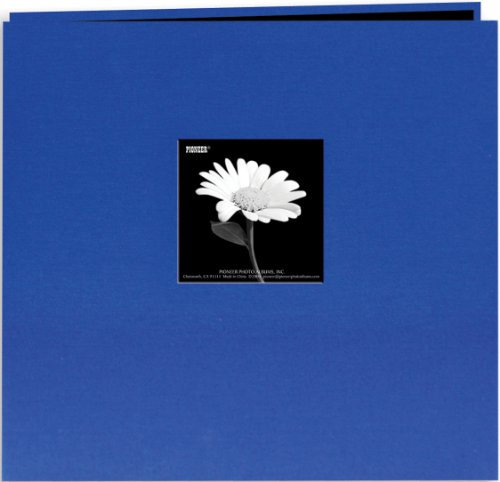 Pioneer 12 x 12-inch Book Cloth Cover Post Bound Album, Cobalt Blue