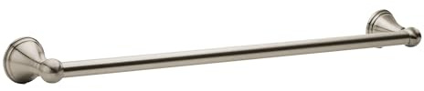 Moen Preston Brushed Nickel 24-Inch Single Wall Mounted Bathroom Towel Bar, DN8424BN
