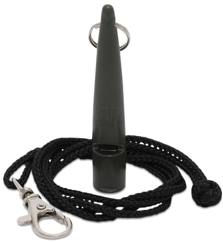 ACME Hundepfeife No. 210,5 + GRATIS Pfeifenband | Hörbar für alle Hund - laut und weitreichend | Für professionelles Rückruf Hundetraining (Khaki Green)