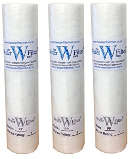 Il filtro dell'acqua Uomo 3x10 PP (1MIC) PP sediment 1 microfono del sedimento della particella del sedimento della cartuccia del filtro dell'acqua dell'osmosi inversa, 1 micron, 10, confezione di 3