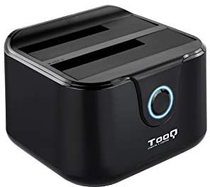 TooQ TQDS-802B - Station d'accueil SATA HDD 2,5/3,5,USB 3.0/USB 2.0,Clone,Noir
