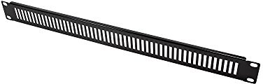 LogiLink PN111B - 19 Perforiertes Blindpanel 1 HE (Höheneinheit) aus 1.2mm Stahlblech zur Abdeckung von Leerfeldern im 19 Schrank, Schwarz