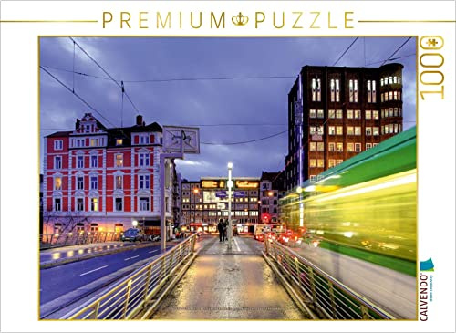 CALVENDO Puzzle Station Schwarzer Bär | 1000 Teile Lege-Größe 64 x 48 cm Foto-Puzzle für glückliche Stunden