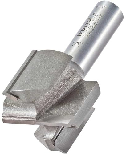 Trend Straight Two Flute Router Cutter, 1/2 Inch Shank, 35mm x 25mm | Ideal For Clean Straight Cuts In Wood, With Tungsten Carbide Tips For Long Tool Life And A 1/2 Inch Shank, 4/10X1/2TC