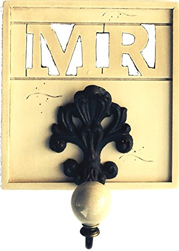 AS4HOME Wandhaken im Antik Style - Haken - Mister - MR - Porzellankopf Creme